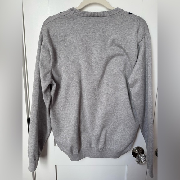 Lacoste Men's Gray and Navy Argyle Sweater size 6 - Picture 6 of 6